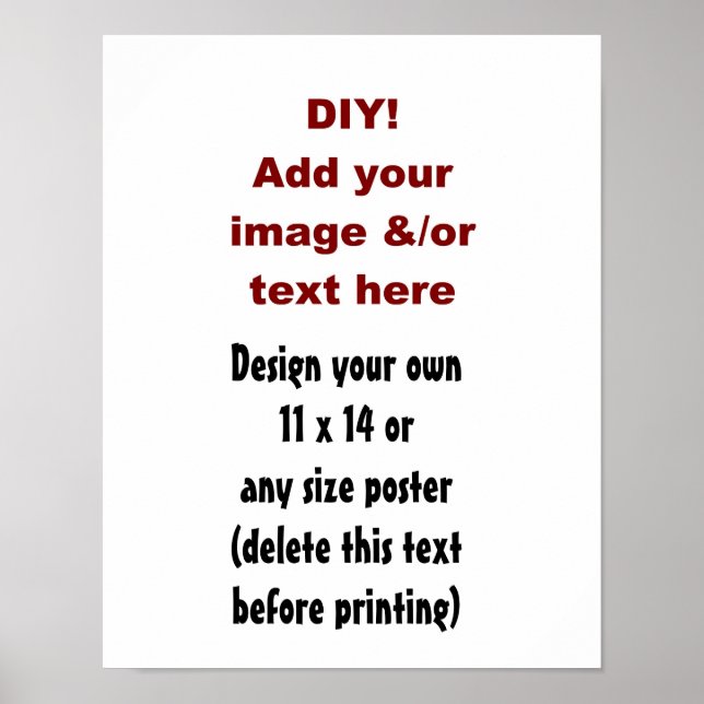 DIY Custom Poster You Design Yourself (Front)