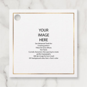 DIY Custom Small Square Faux Gold Frame Hang  Favour Tags