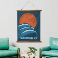 DIY Custom Travel Poster Beach Ocean Surfing Theme