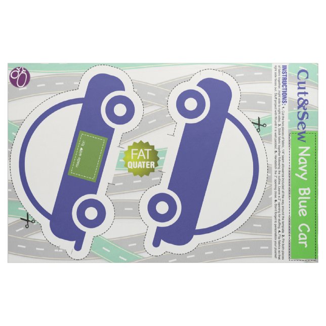 DIY Cut & Sew: Car Plush Fabric (Fat Quarter)