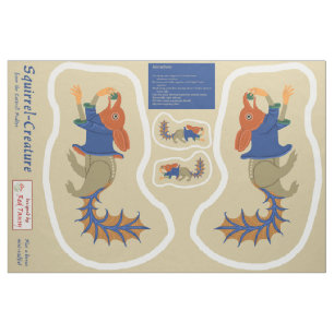 DIY Cut & Sew Luttrell Psalter Squirrel Fabric