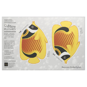 DIY Cut & Sew Plush Halfmoon Butterflyfish Fabric
