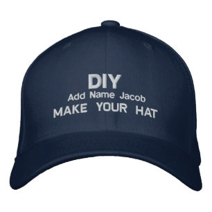 DIY Design Your Own Embroidered Navy H008 Hat