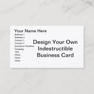 DIY - Design Your Own Indestructible Business Card
