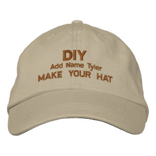 DIY Design Your Own Khaki Custom Gift H020 Embroidered Hat