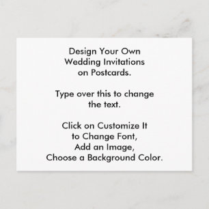 DIY Design Your Own Wedding Invites on Postcards