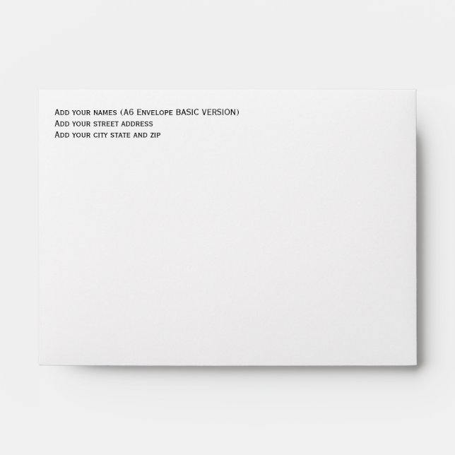 DIY Design Your Zazzle Paper Products Gift Item 22 Envelope (Front)