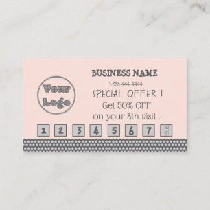 DIY discount offer loyalty card with business logo