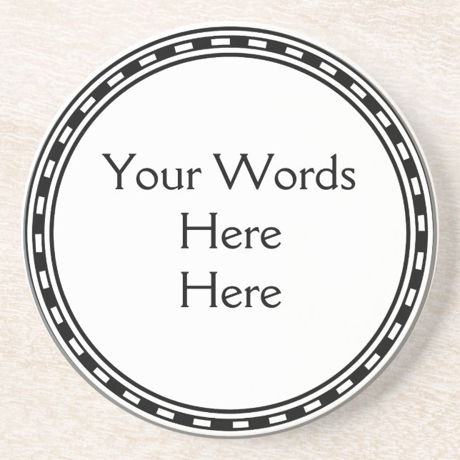 DIY Do It Yourself Easy Customised Text Wording Coaster (Front)