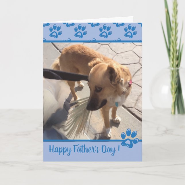 DIY dog photo Father's Day card (Front)