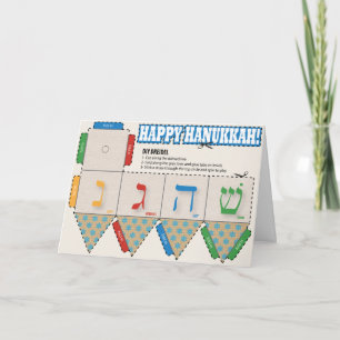 DIY Dreidel Happy Hanukkah Greeting Card