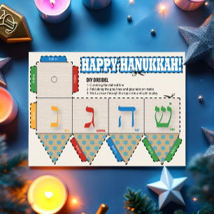 DIY Dreidel Happy Hanukkah Greeting Card