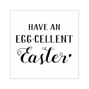 DIY Easter stamping. Have an Eggcellent Easter. Rubber Stamp