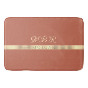 DIY Fancy Gold Monogram, Name Gold Strip, Copper Bath Mat