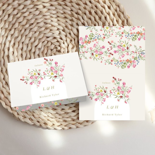 DIY Folded spring floral arch place card (Creator Uploaded)