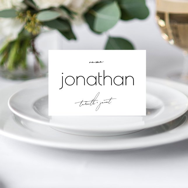 DIY Folded Stylish Names Wedding Place Cards (Creator Uploaded)