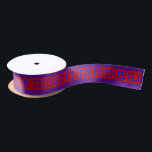 DIY Greek Key “S” & Background Colour Red Purple Satin Ribbon<br><div class="desc">Choose Your Own Background Colour And Greek Key (Initial Colours set to Red Greek Key Pattern, Purple Background =========== If you like, you can also add your own images and / or text to this solid background to create your own unique, one-of-a-kind design. This colour coordinates with many of our...</div>