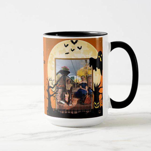 DIY Halloween Cup Add 2 Kids PHOTOS & TEXT Coffee (Right)