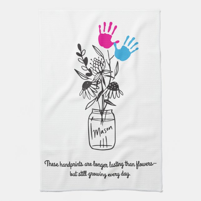 DIY Handprint Towel (Vertical)