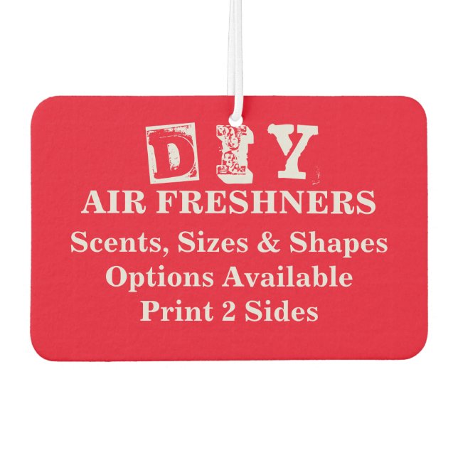 DIY Heart Shape (Scent & Shape Options) - Car Air Freshener (Front)