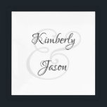 DIY His & Her Script Names, Black & Grey Acrylic Tray<br><div class="desc">His and her names in beautiful black and grey script lettering for an elegant design on white background. Click “Customise” to change colours and type styles.</div>