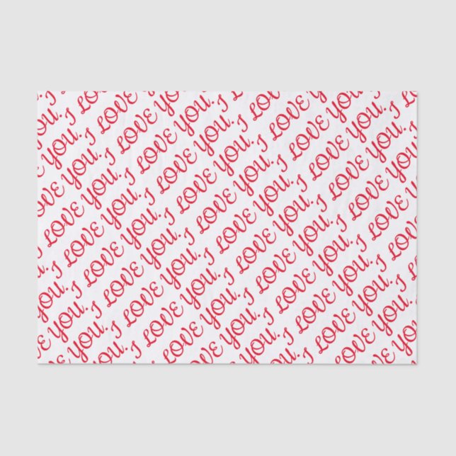 DIY I LOVE YOU. Tissue Paper (Front)