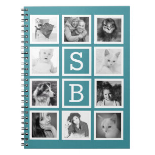 DIY Instagram 10 Photos and Initials Personalised Spiral Notebook