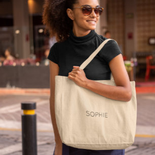 DIY Jumbo Tote Bag Custom Text, Name, Monogram
