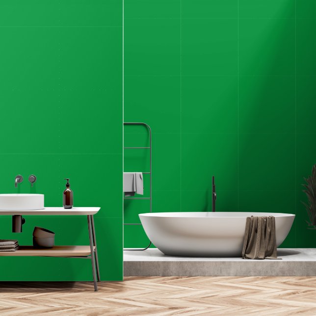 DIY Kelly Green Simple Authority® Wallpaper (Bathroom)