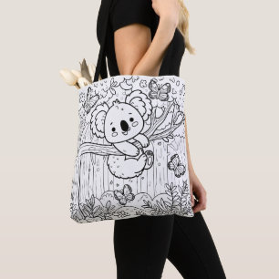 DIY Koala Tote for Colouring Bag