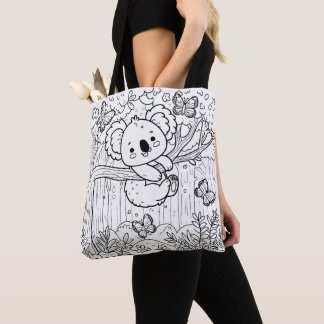 DIY Koala Tote for Colouring Bag