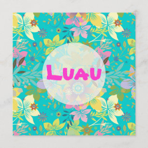 DIY / luau, customisable background/text colours Invitation