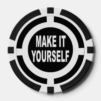 DIY Make It Yourself black and white Poker Chips