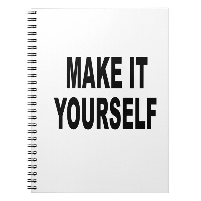 DIY Make It Yourself Custom Diary Spiral Notebook (Front)