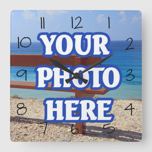 DIY Make Your Own Personalised Square Wall Clock (Front)