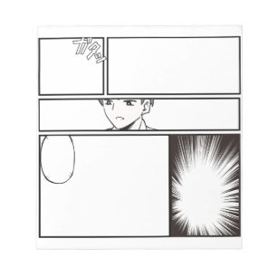 DIY Manga Comic Strip – Blank Panel with Japanes Notepad