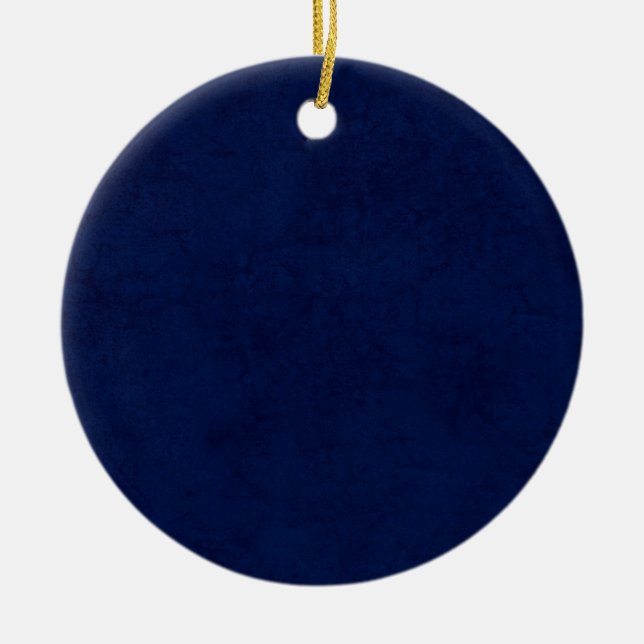 DIY Midnight Blue Background Custom Home Gift Idea Ceramic Tree Decoration (Front)