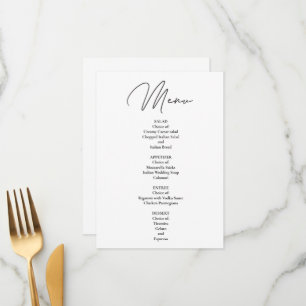 DIY Modern Minimalist Dinner Menu