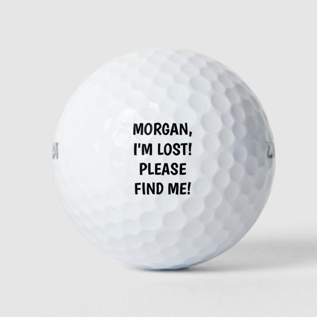 DIY Name & Funny Messages Golf Balls (Front)