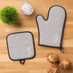 DIY Oven Mitt Set Custom Text, Name, Colour