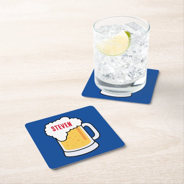 DIY! Paper Coasters Beer - Square - Custom (Insitu)
