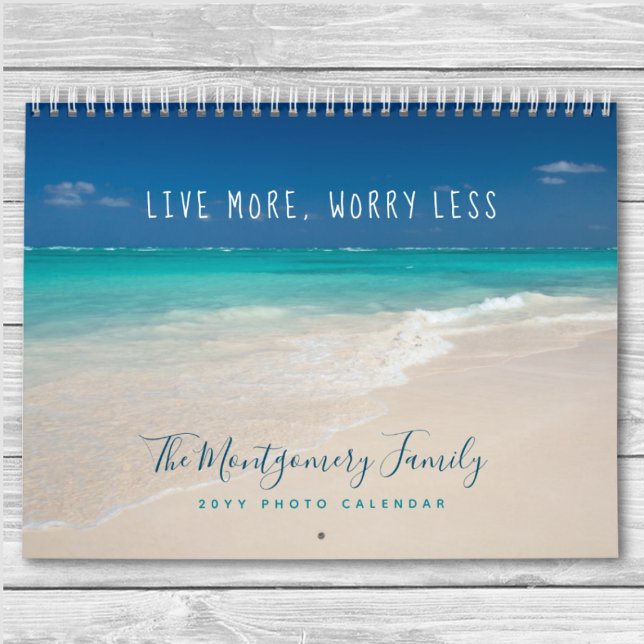 DIY Personalised Tropical Photo Template 2026 Calendar (DIY Personalized Tropical Photo Template 20YY Calendar)