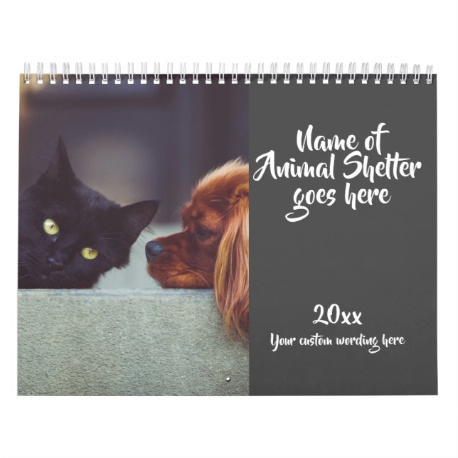 DIY pet animal photo custom picture with year Calendar (Cover)