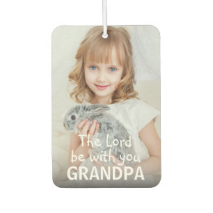DIY Photo Lord Be With You Grandpa Car Air Freshener