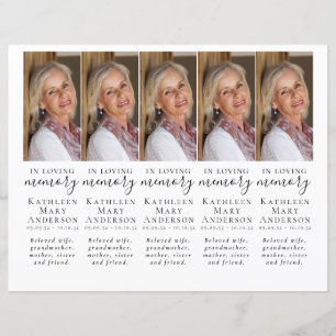 DIY Photo Sympathy Funeral Prayer Bookmark