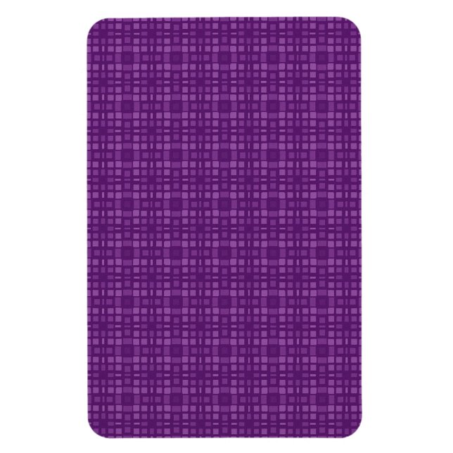 DIY Purple Square Pattern Design Your Own Zazzle Magnet (Vertical)