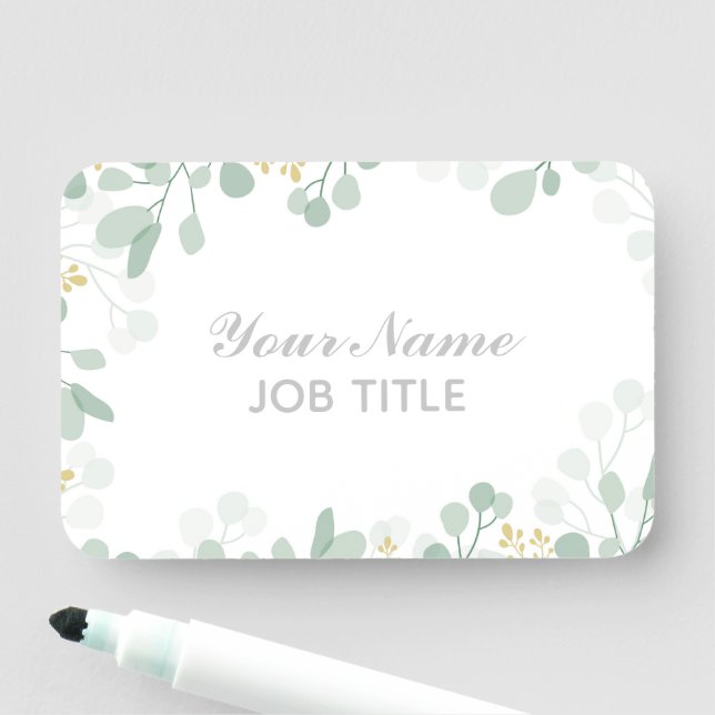 DiY Rectangle Leaves Name Tag (In Situ)