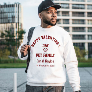 DIY Red White Pet Lover Happy Valentines Day Gifts Sweatshirt