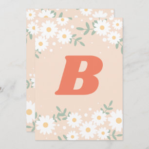 DIY Retro Daisy Letter Number Bunting Invitation