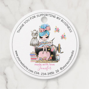 DIY Sewing Thank You Fashion Designe Favour Tags